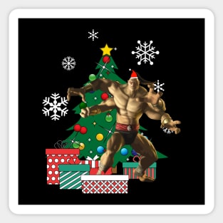 Goro Around The Christmas Tree Mortal Kombat Sticker